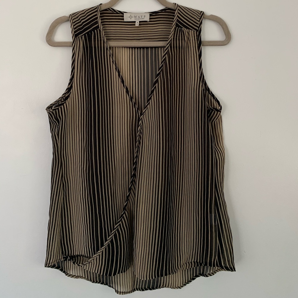 Striped flowy blouse